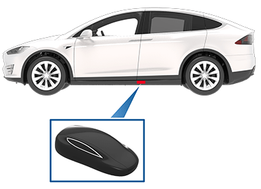 B 柱上的遥控钥匙传感器